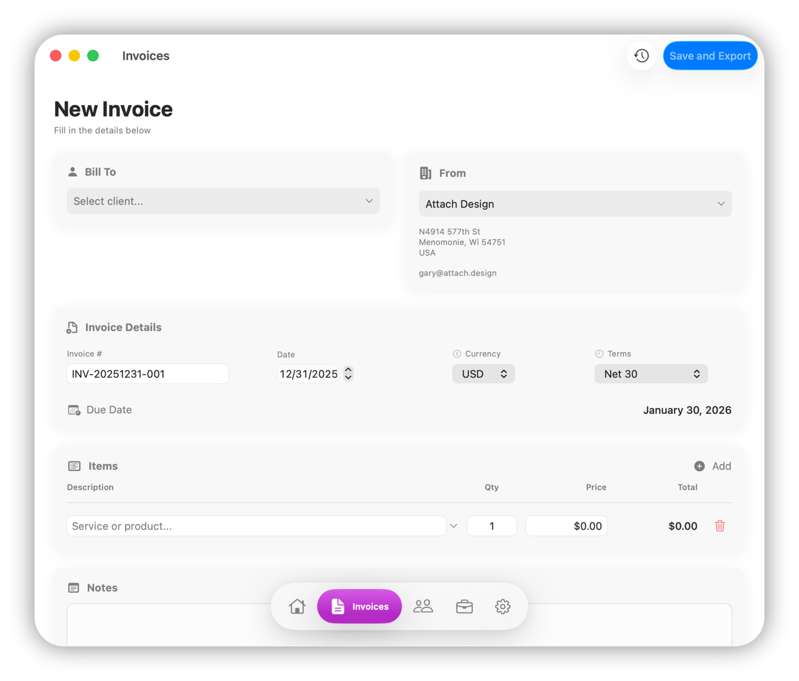 Invoice Mathcher Invoicer - Professional Invoicing for Mac